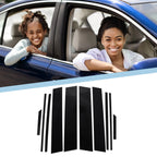 10X Car Pillar Window Trim Cover for Toyota RAV4 (2019–2023) Black