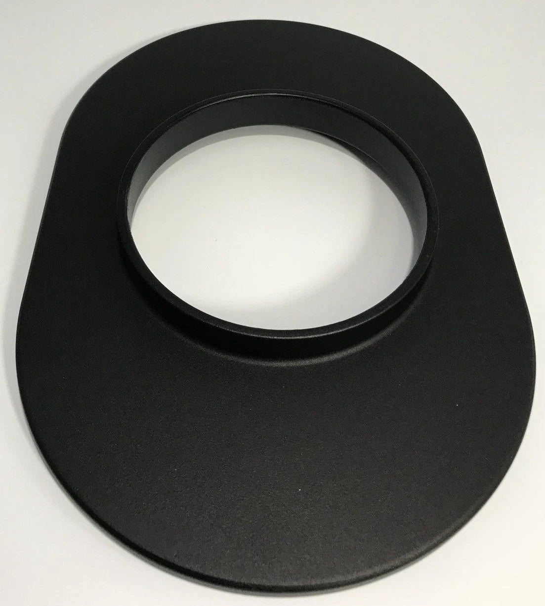 12 Inch Oval Air Cleaner Half Finned for Classic Chevy Ford (Black Aluminum)