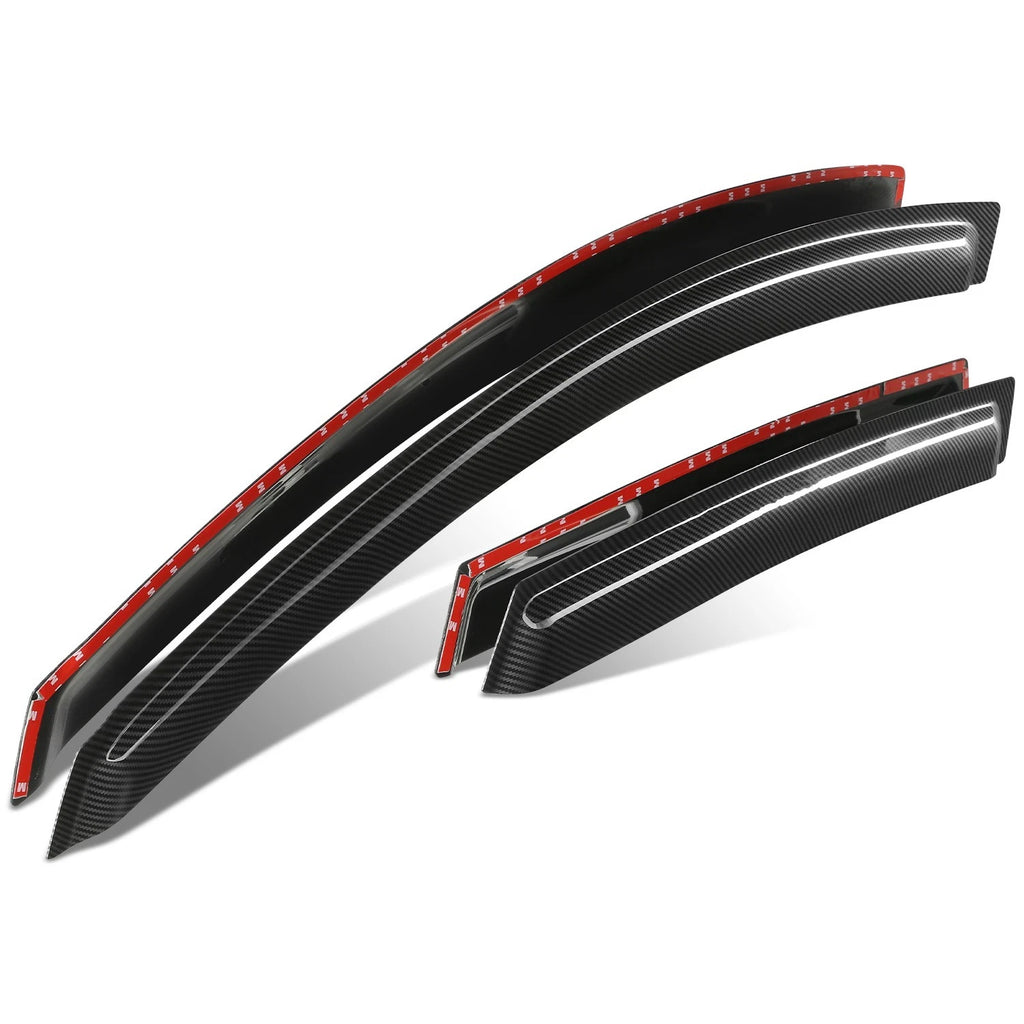 Set of 4 Window Visors Rain Guard for Saturn Vue (2008–2010) - Glossy Black 3M Adhesive