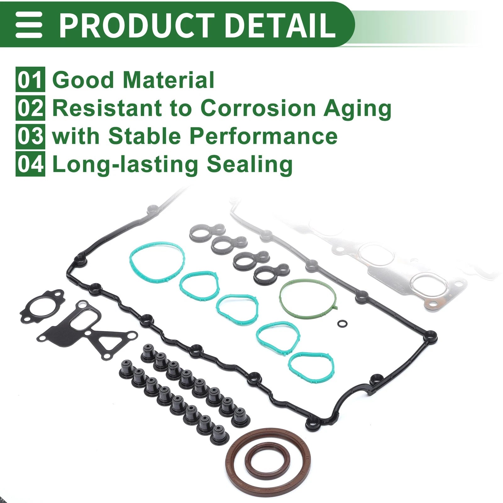 Engine Valve Cover Gasket Kit for Dodge Dart (2013–2016) Set of 1