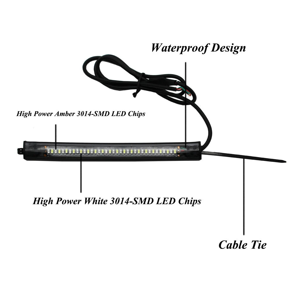 Dual-Color LED Lamp Strips for Motorcycle Turn Signal