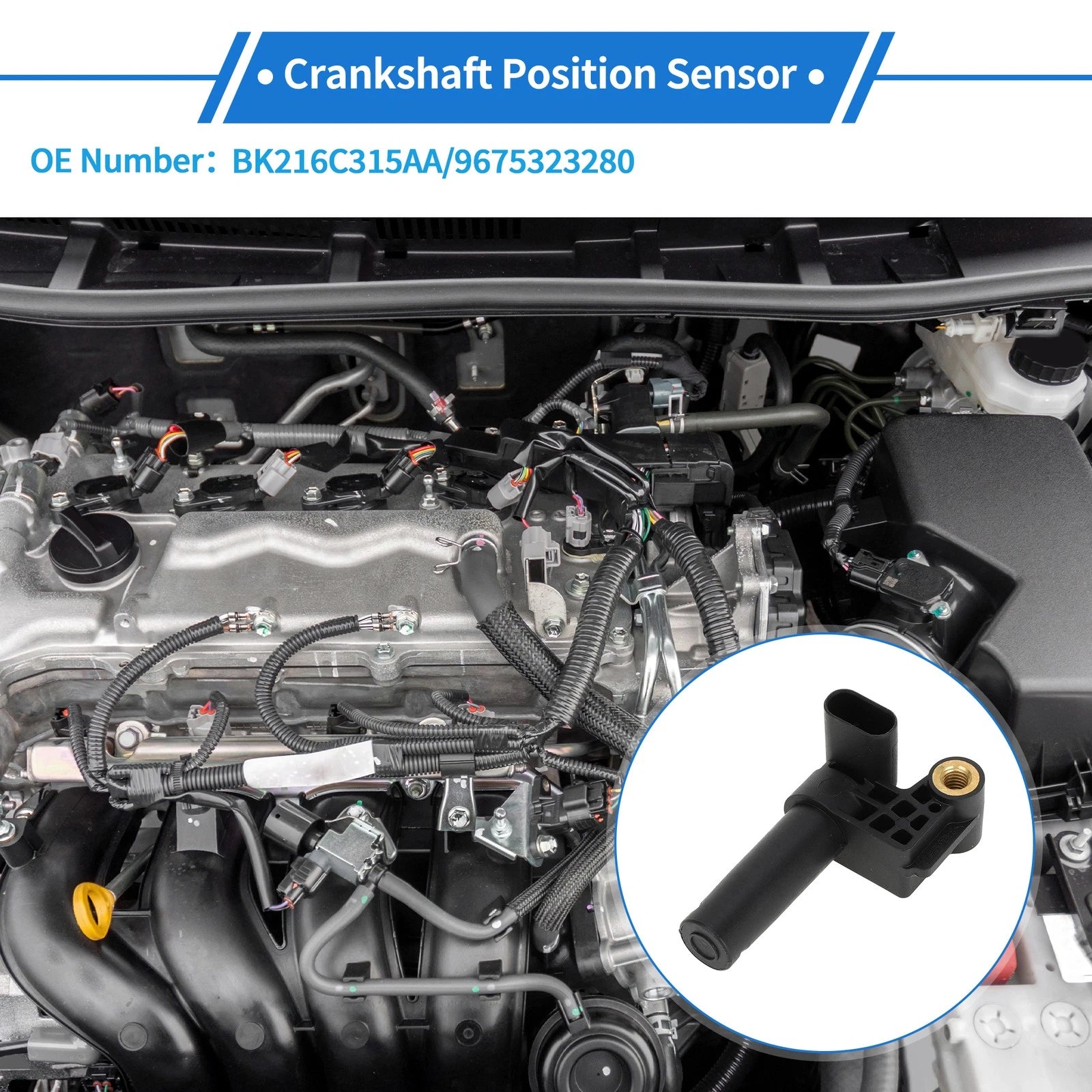 Crankshaft Position Sensor for Ford Transit Mk6 2.2 TDCi (2006–2014) BK216C315AA