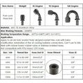 Push-on Lock Hose End Barb Fitting for AN6/8/10 Rubber Oil Fuel Line