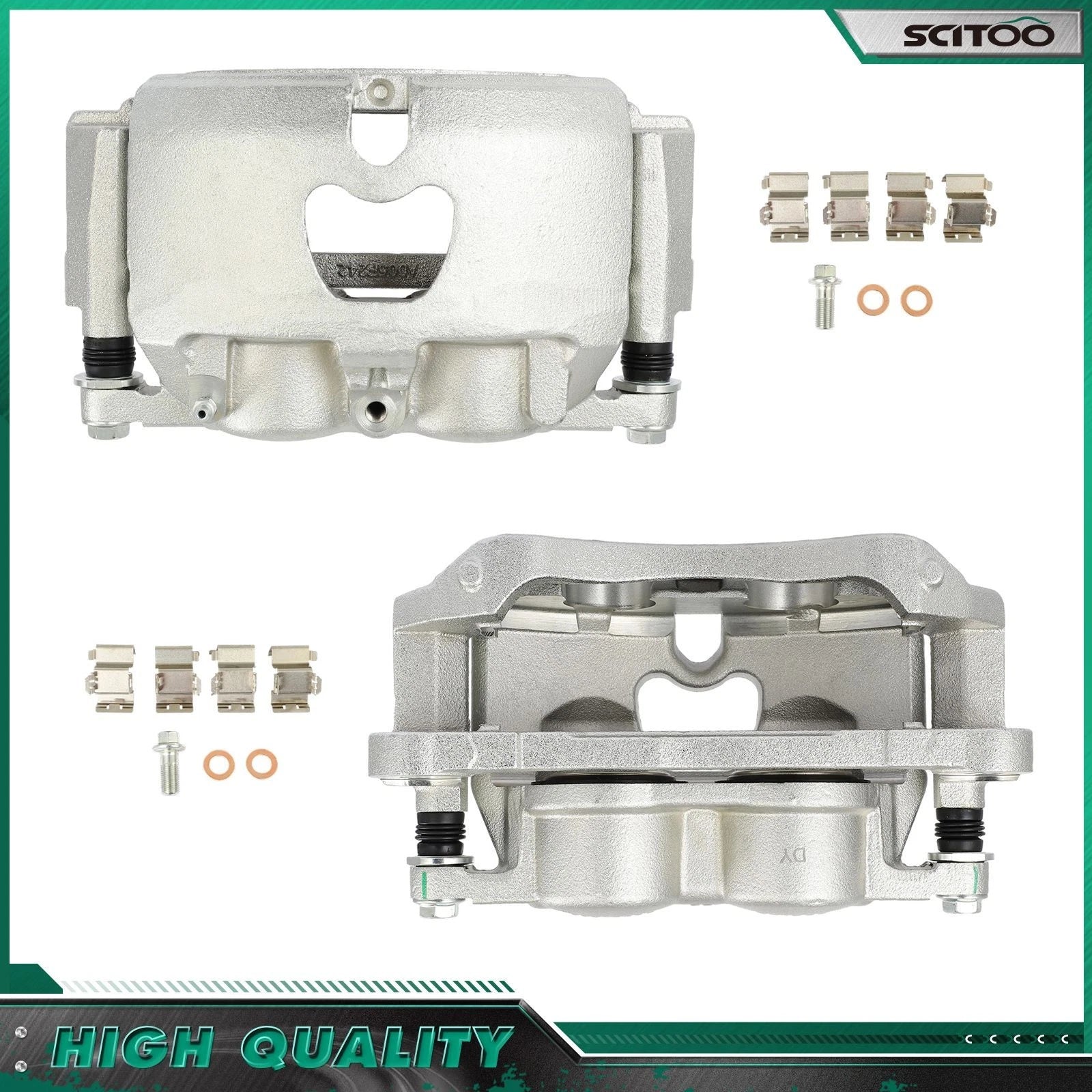 Front Pair Brake Calipers w/ Bracket for RAM 2500 3500 (2019–2022)