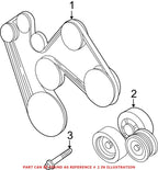 Serpentine Drive Belt Tensioner for Dodge Jeep Mitsubishi Ram (OEM)