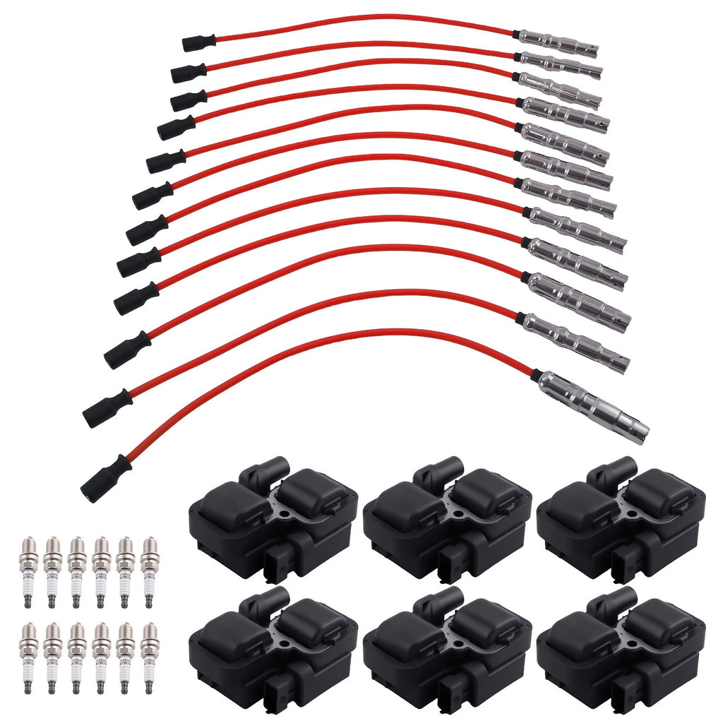 Ignition Coil, Spark Plug & Wireset for Mercedes-Benz ML320 ML350 (1998–2005)