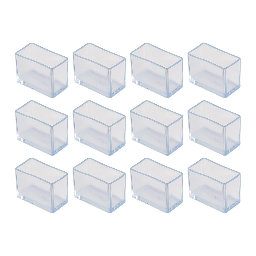 Set of 12 Silicone Chair Leg Cap Feet Cover Pads for Floor Protection