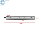 Set of 2 Heavy-Duty Drawer Slides with Lock for Universal Use (14")