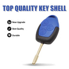 Key Fob Shell Case for Ford Transit Van (2014–2023) - 3 Button, Blue