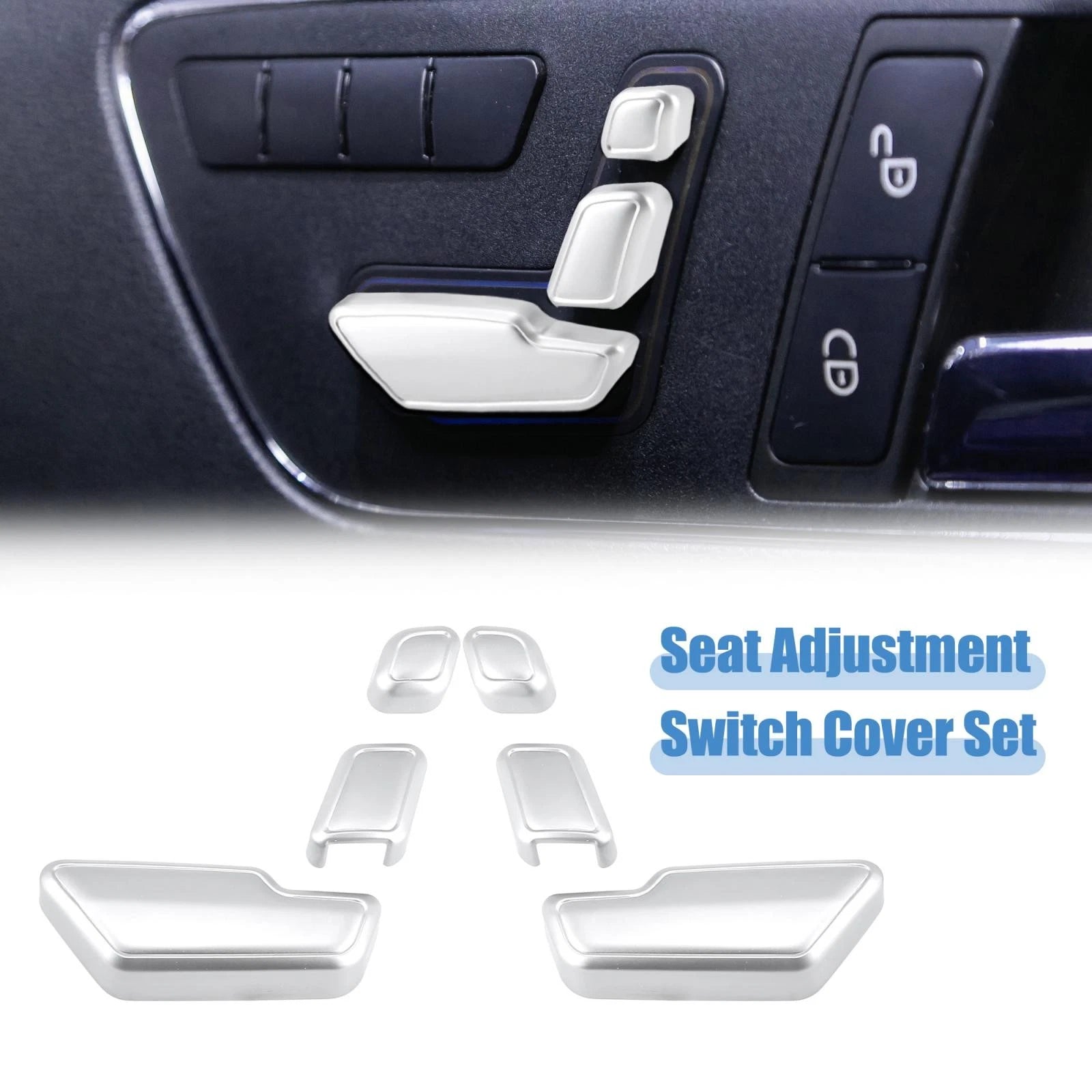 6 in 1 Seat Adjustment Switch Cover Set for Mercedes Benz GLK Class (2009–2015)