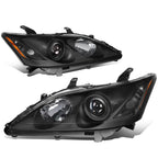 Projector Headlights for Lexus ES350 (2007–2009) - Black Housing, Amber Corner