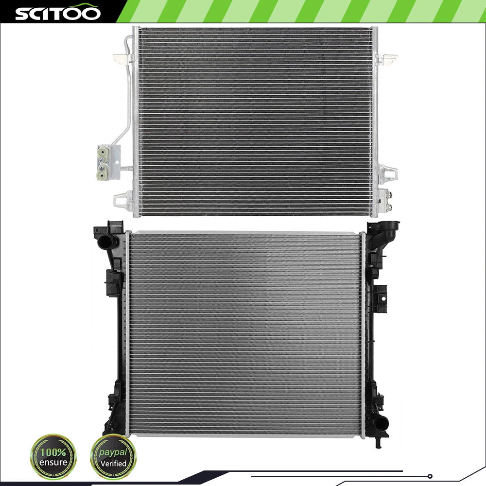 Radiator & Condenser for Chrysler Town & Country, Dodge Grand Caravan (2008–2019)