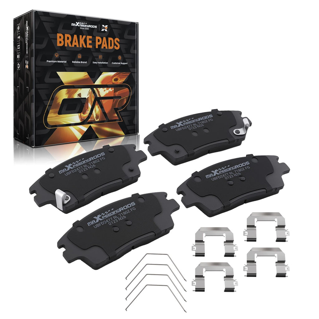 Set of 4 Front Ceramic Brake Pads for Hyundai Elantra (2017–2020), Tucson (2016–2021)