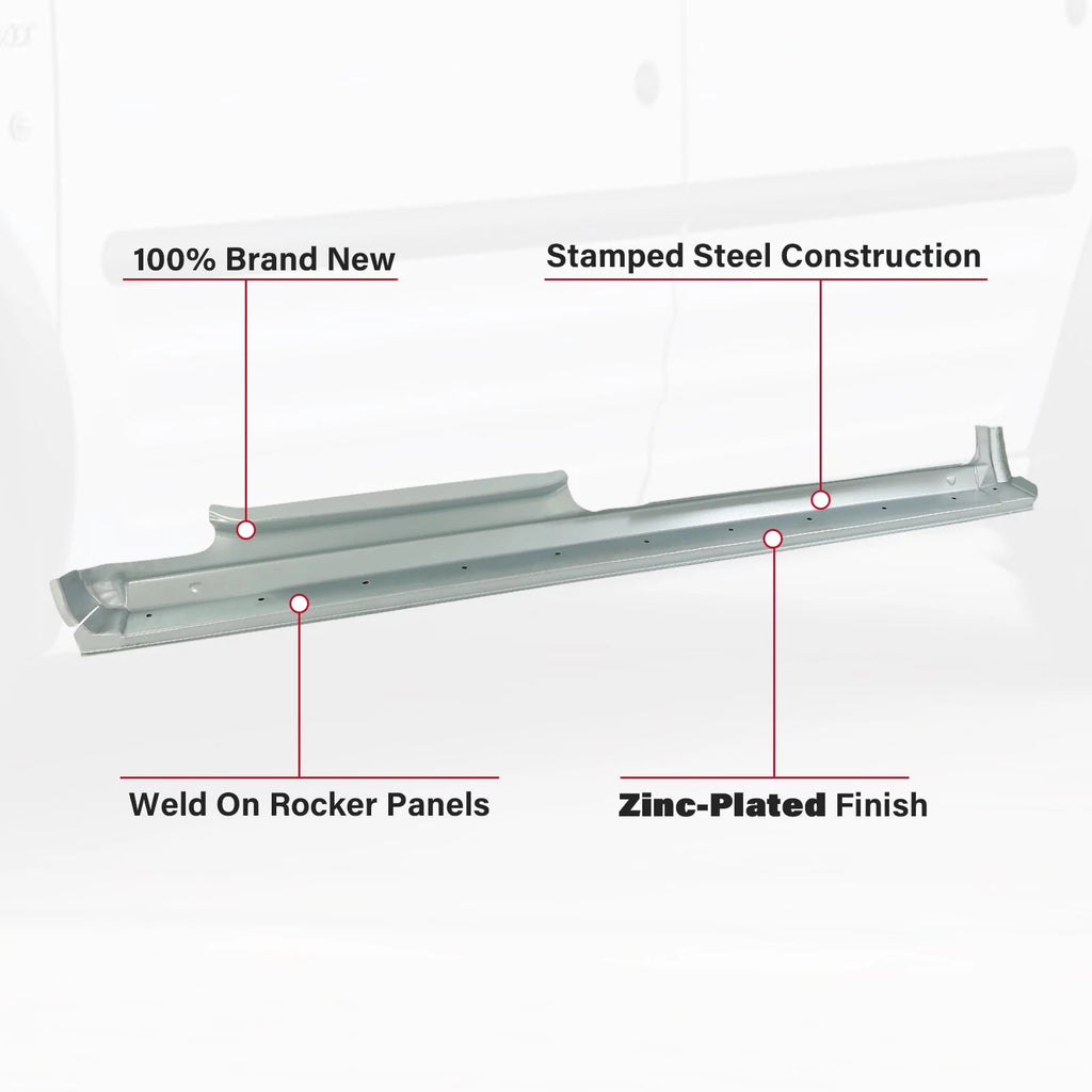 Set of 2 Outer Steel Rocker Panels for Ford Transit Connect (2010–2013)