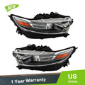 Front Headlight Assembly for Ford Taurus (2013–2016) LH+RH Pair Clear Lens