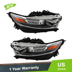 Front Headlight Assembly for Ford Taurus (2013–2016) LH+RH Pair Clear Lens