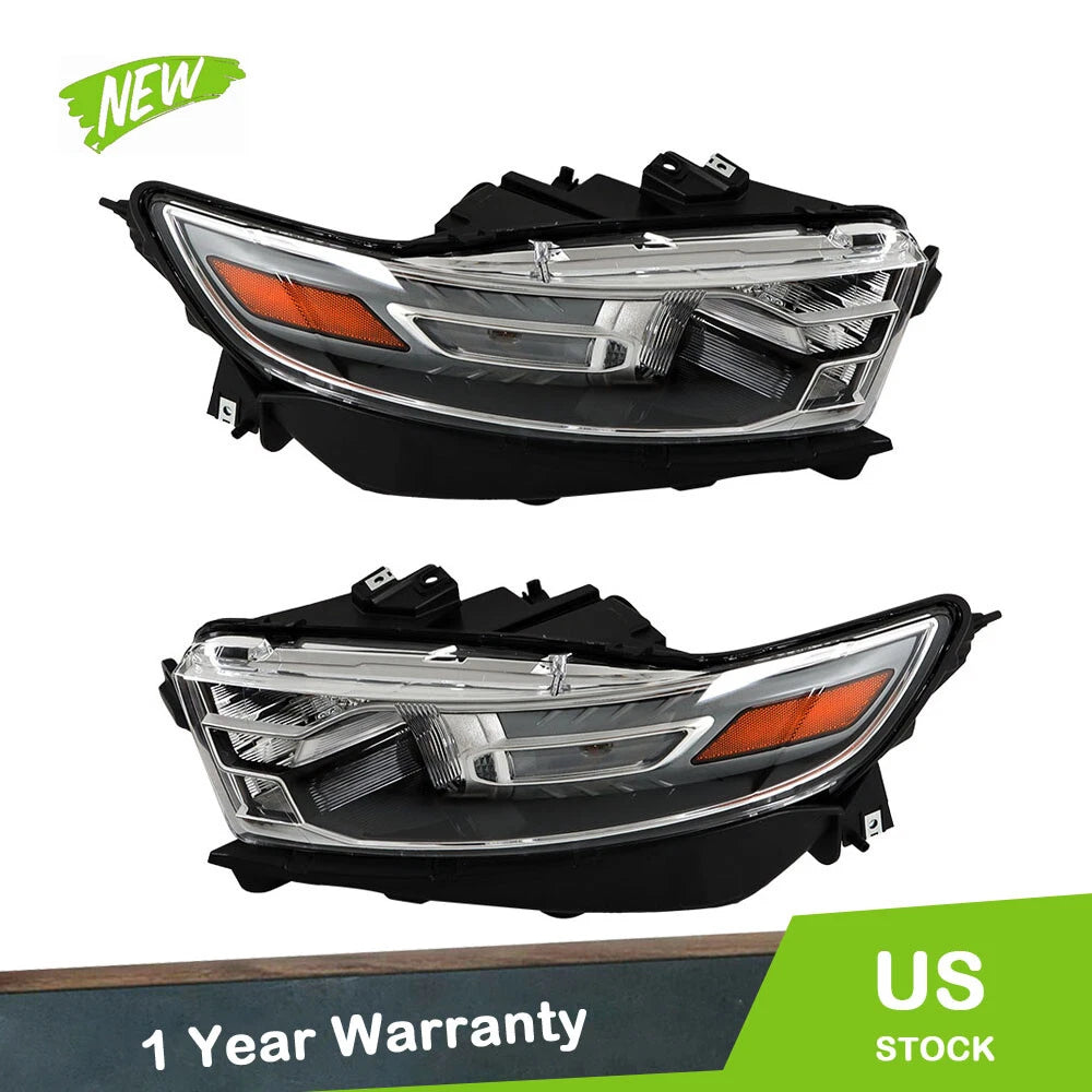Front Headlight Assembly for Ford Taurus (2013–2016) LH+RH Pair Clear Lens