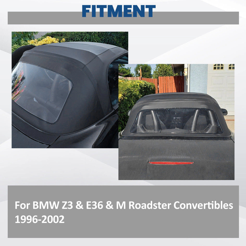 Soft Top Replacement for BMW Z3 Convertible (1996–2002) - Black & Clear Window
