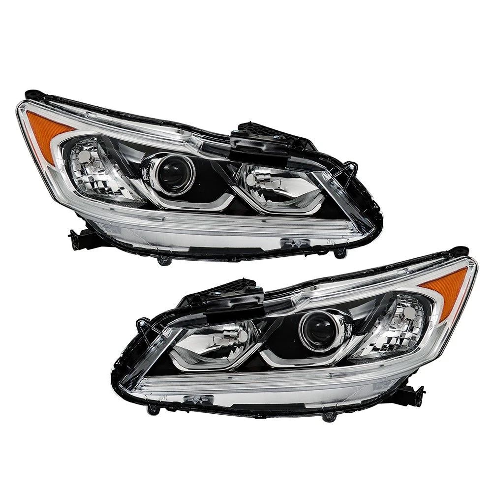 Headlight Assembly for Honda Accord (2016–2017) Left + Right Halogen