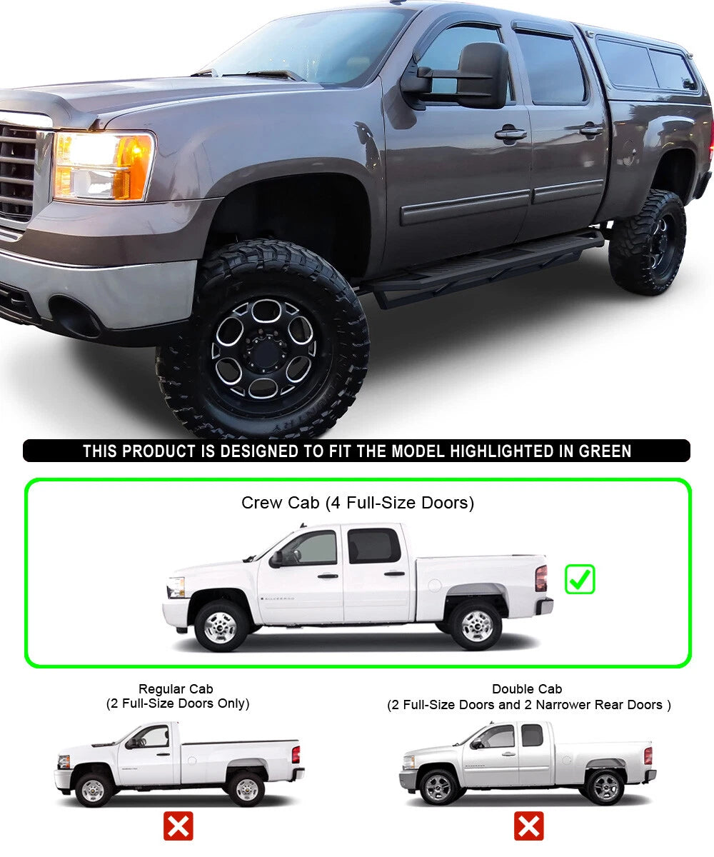iArmor Steel Off-Road Steps for Chevy Silverado GMC Sierra (2001-2007)