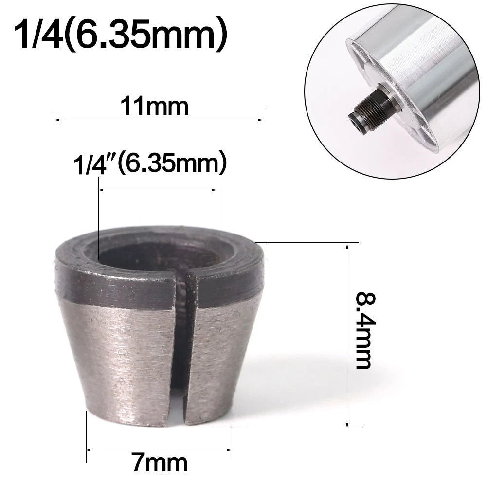 Router Bit Collets for Trimming Machine (Carbon Steel)