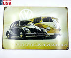 Metal Sign Vintage Volkswagen Beetle Large Reproduction for (1957–1979)