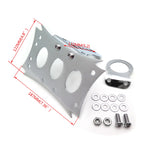 Chrome Horizontal Vertical Zigzag License Plate Bracket for