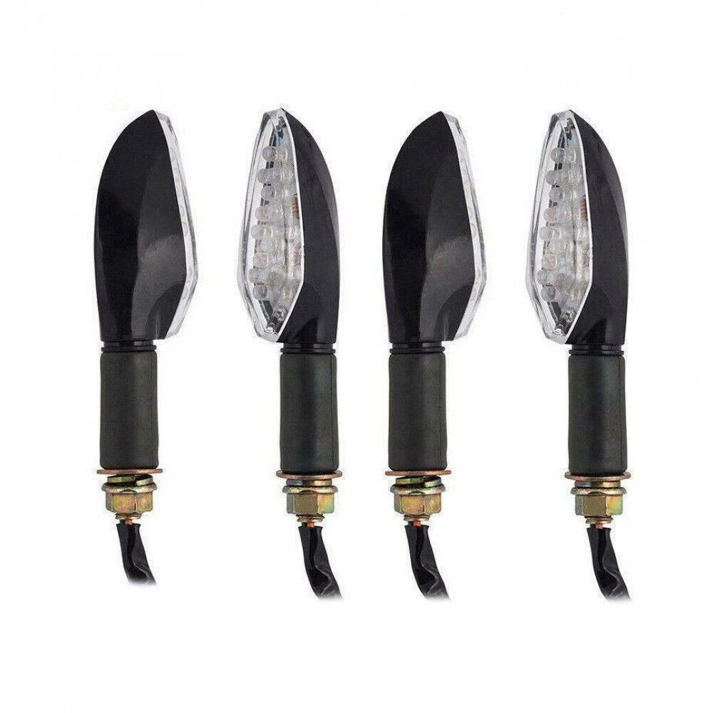 4X Black LED Turn Signal Light Indicators for Ducati Monster (620–1100)