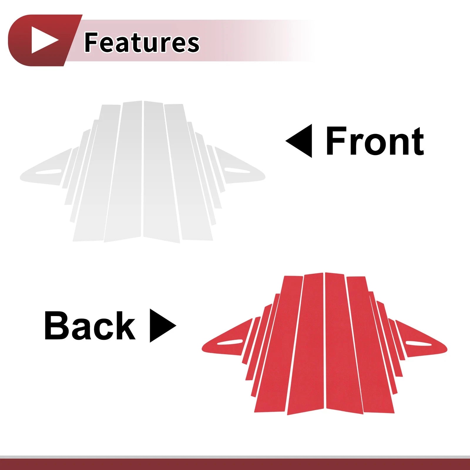 12 Pcs Door Pillar Window Trim for Toyota Corolla Hatchback (2019–2024)