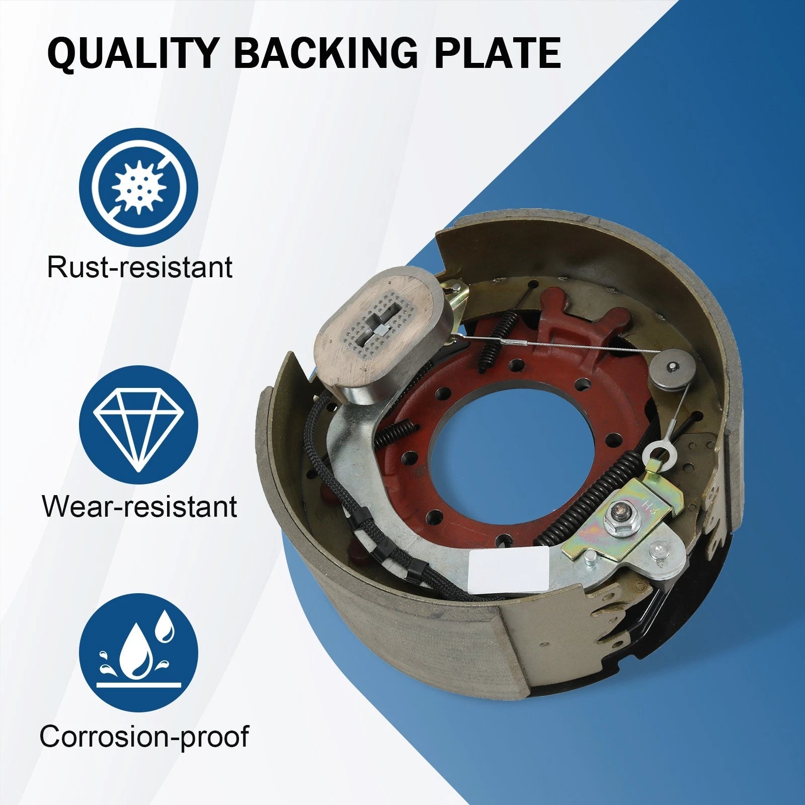 Pair of Electric Backing Plates for Dexter Trailer Brake (12-1/4x5")