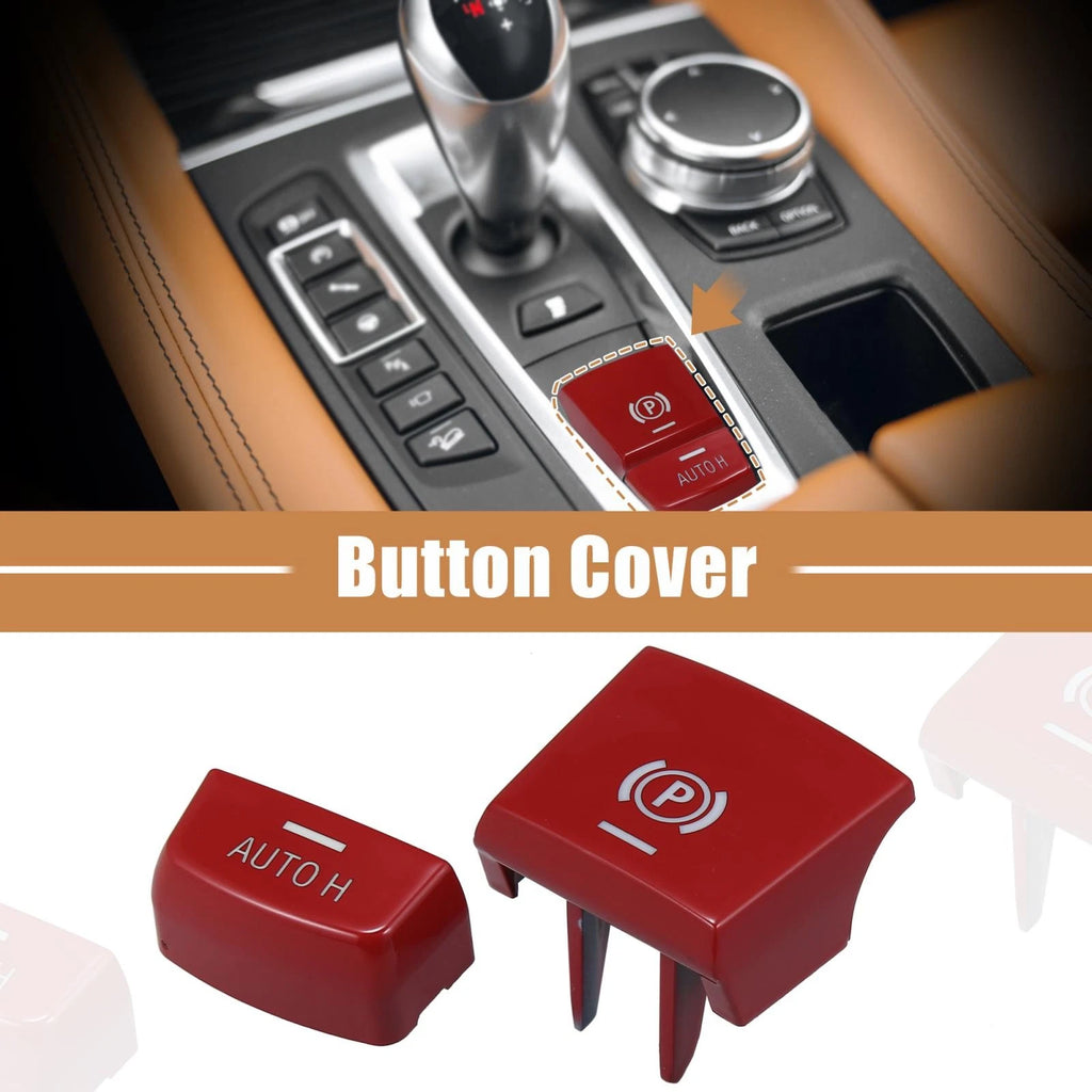 Set of 1 AUTO H Button Cover for BMW F01 F02 F12 F10 F07 (2008–2017) Red
