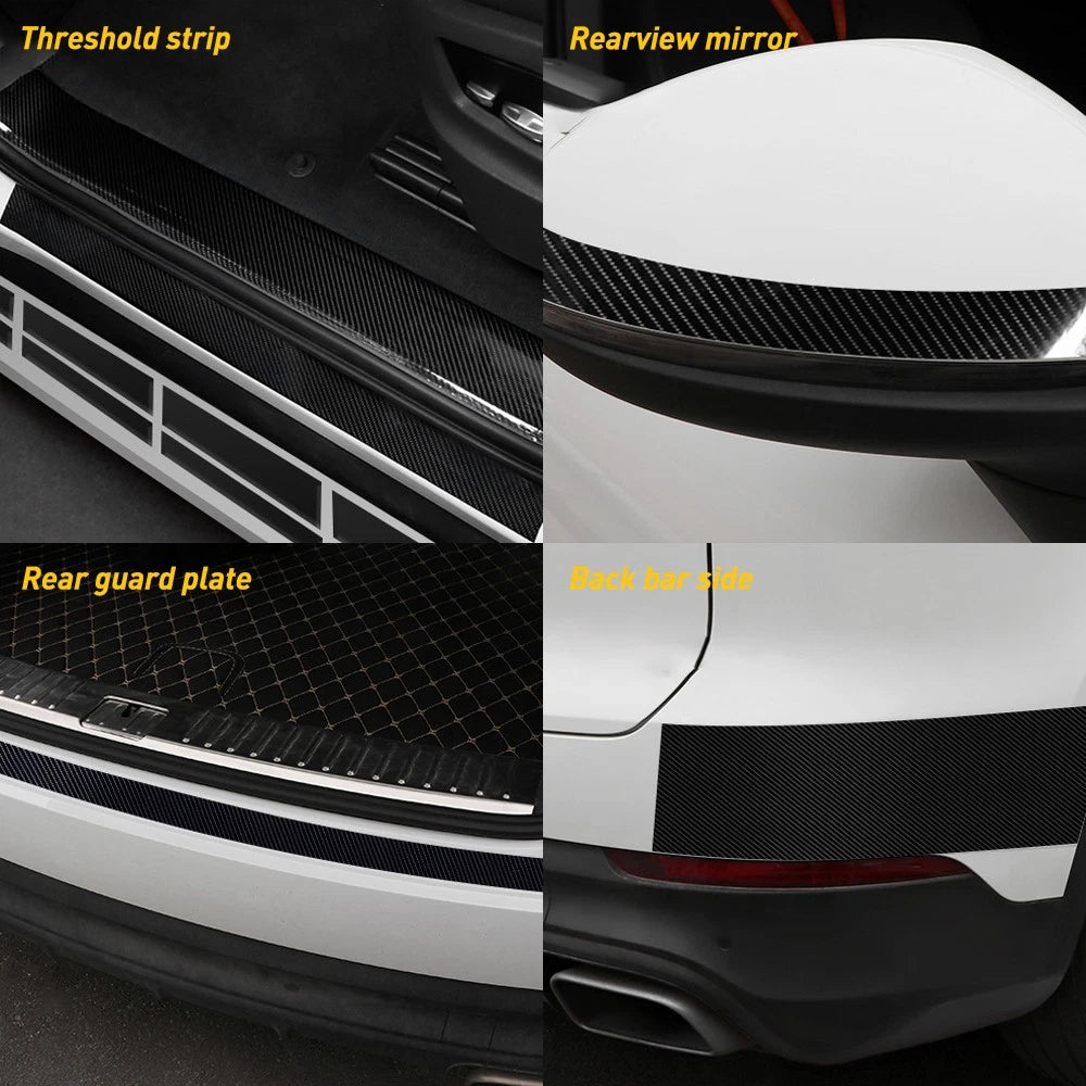 Scuff Sill Cover Protector for Car (2010–2023) Carbon Fiber Anti-Scratch