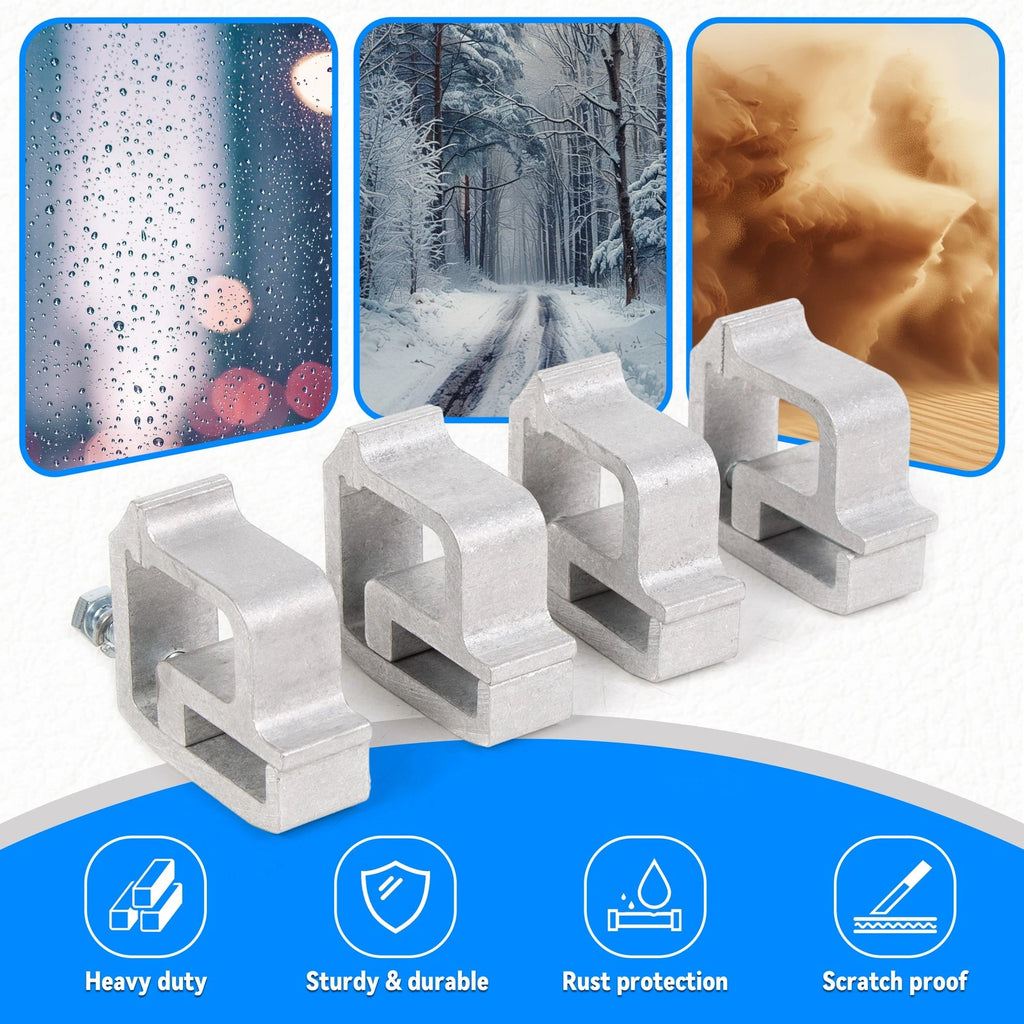 Set of 4 Heavy Duty Aluminum Mounting Clamps for Truck Cap Topper