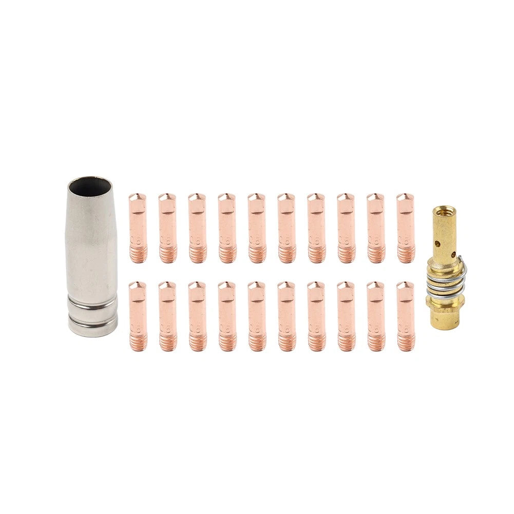22pcs Mig Welding Gun Tip Kit for MB 15AK MIG125 MIG135