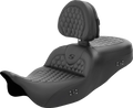 SADDLEMEN RoadSofa Seat for FL (2008–2023) - Honeycomb, Heated, Backrest
