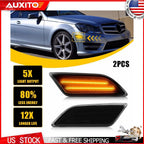 Front Side Marker Amber LED Lights for Benz W204 C250 C300 C350 (2012–2014)