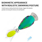 Set of 2 Fishing Lures 6g 8g 3.8cm 4.6cm with Feather Treble Hook for Bass