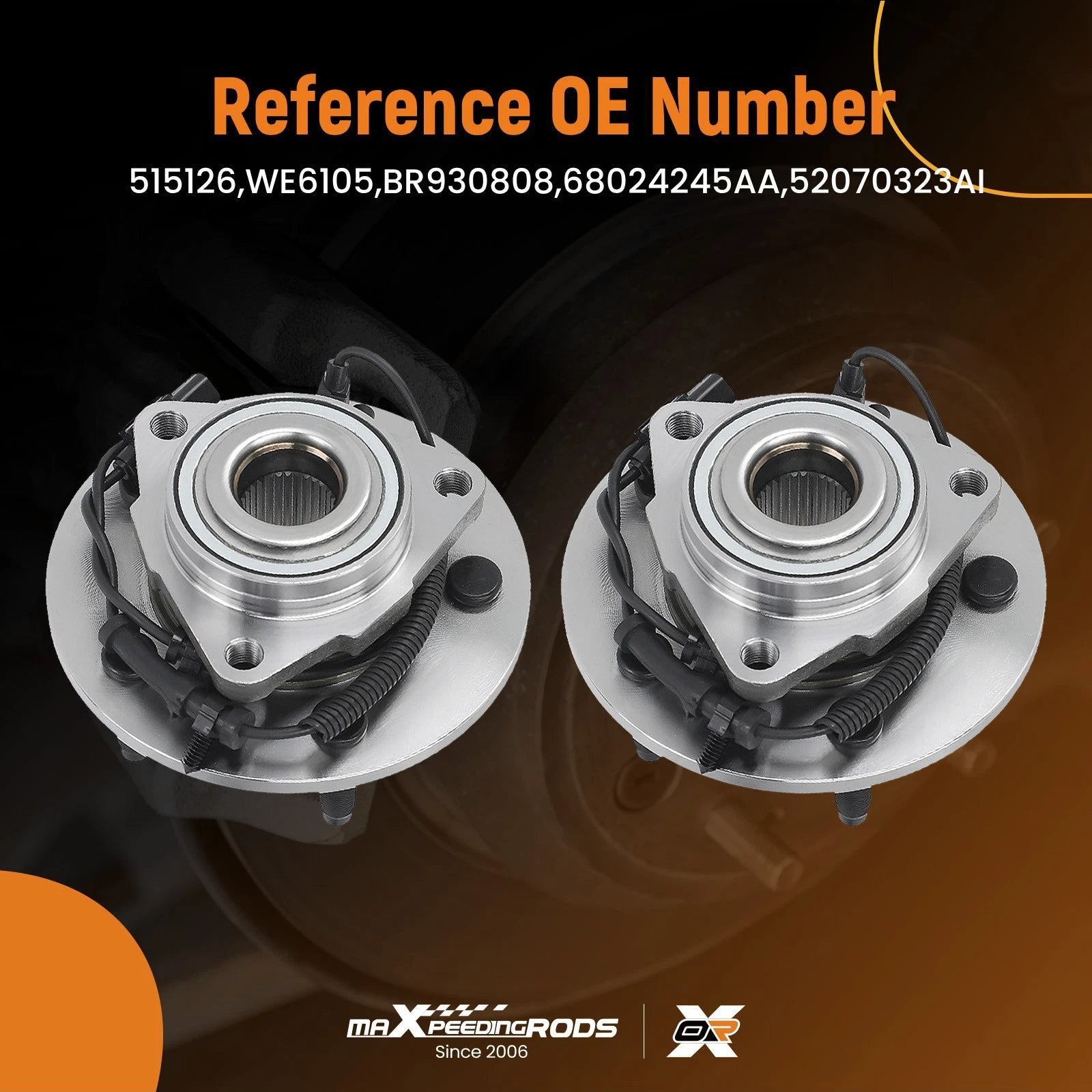 Front Wheel Bearings and Hubs for Dodge Ram 1500 (2009–2010) BR930808