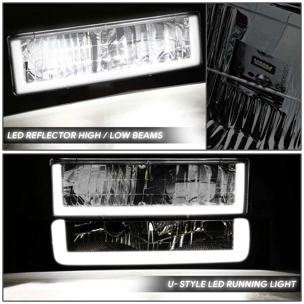 U-LED Headlight + Signal + Amber Corner Lamp for GMC C/K 1500-3500 (1994–2000)