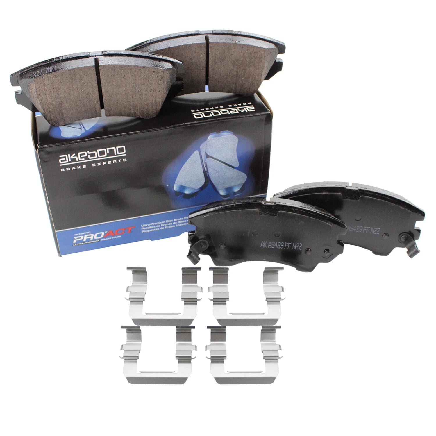 Set of 4 Akebono ProACT Ultra Premium Ceramic Front Brake Pads for Camaro Caprice (1995–1995)