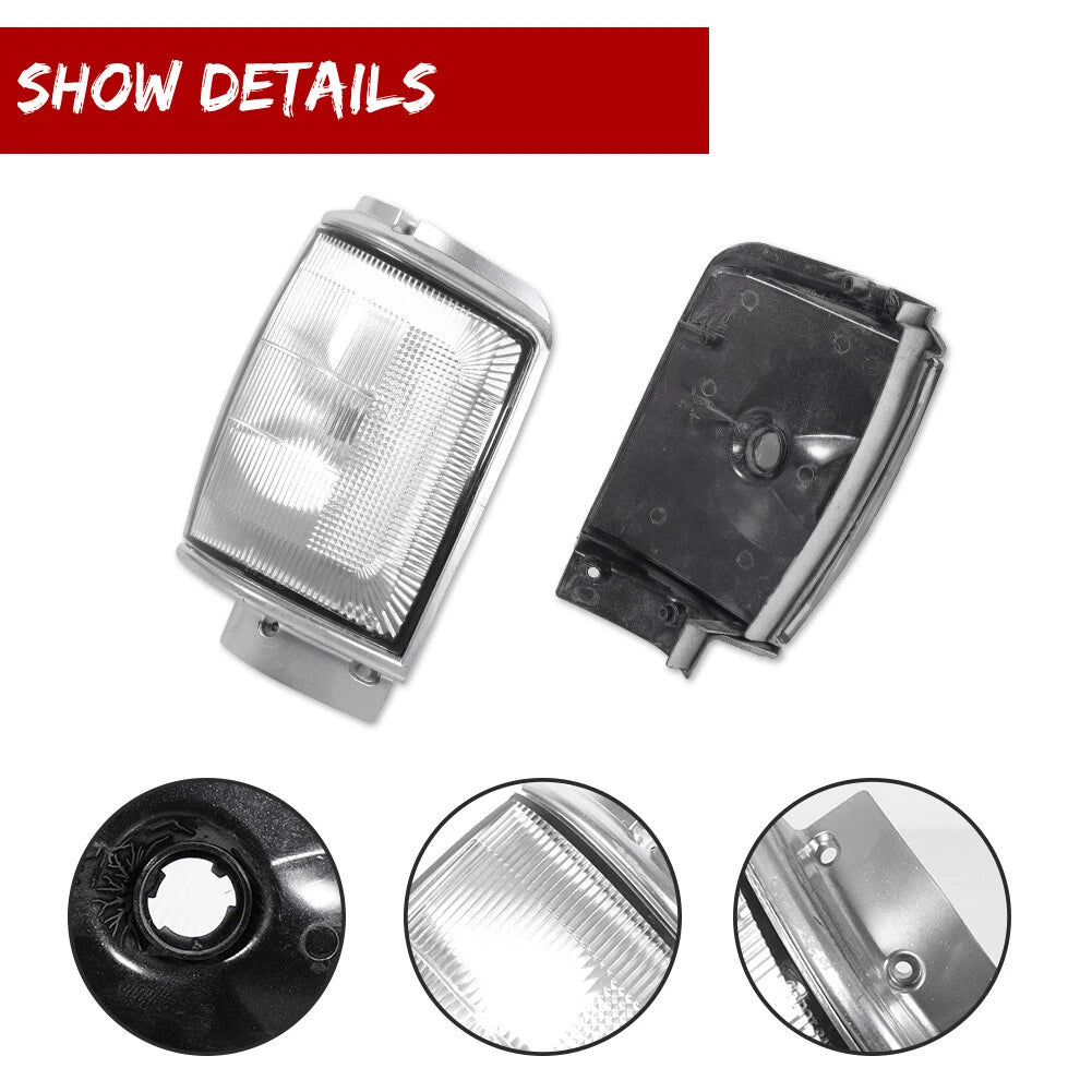 Clear Lens Front Side Marker Corner Lights for Toyota Pickup 4Runner (1984–1986)