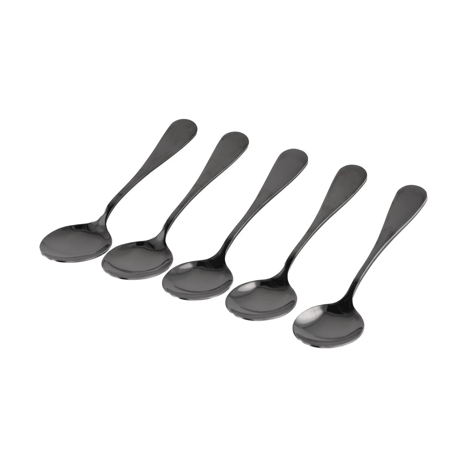 Set of 5 Stainless Steel Teaspoons for Home Use