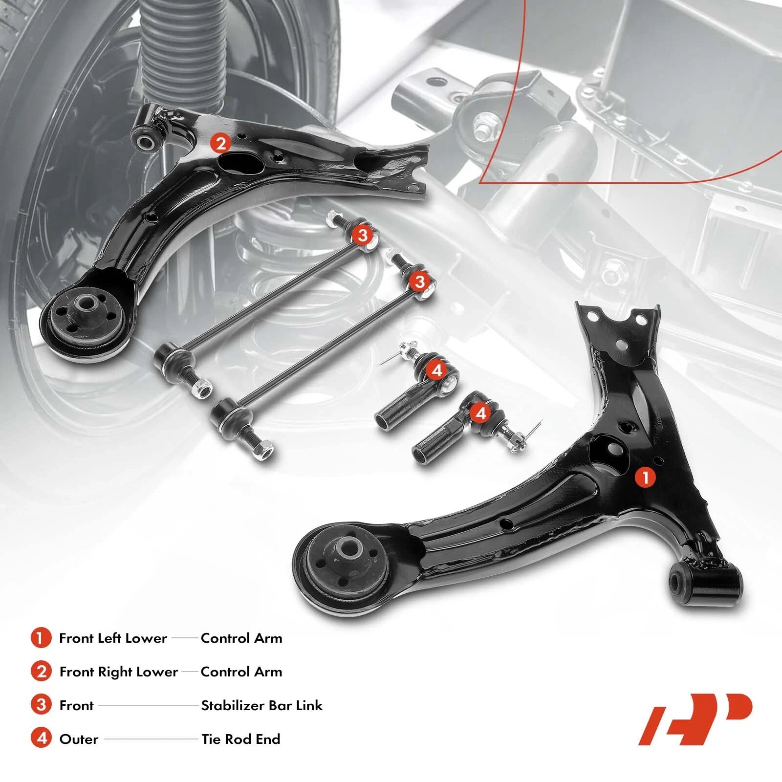 Front Control Arm Sway Bar Link Tie Rod End for Toyota Matrix (2003-2008)