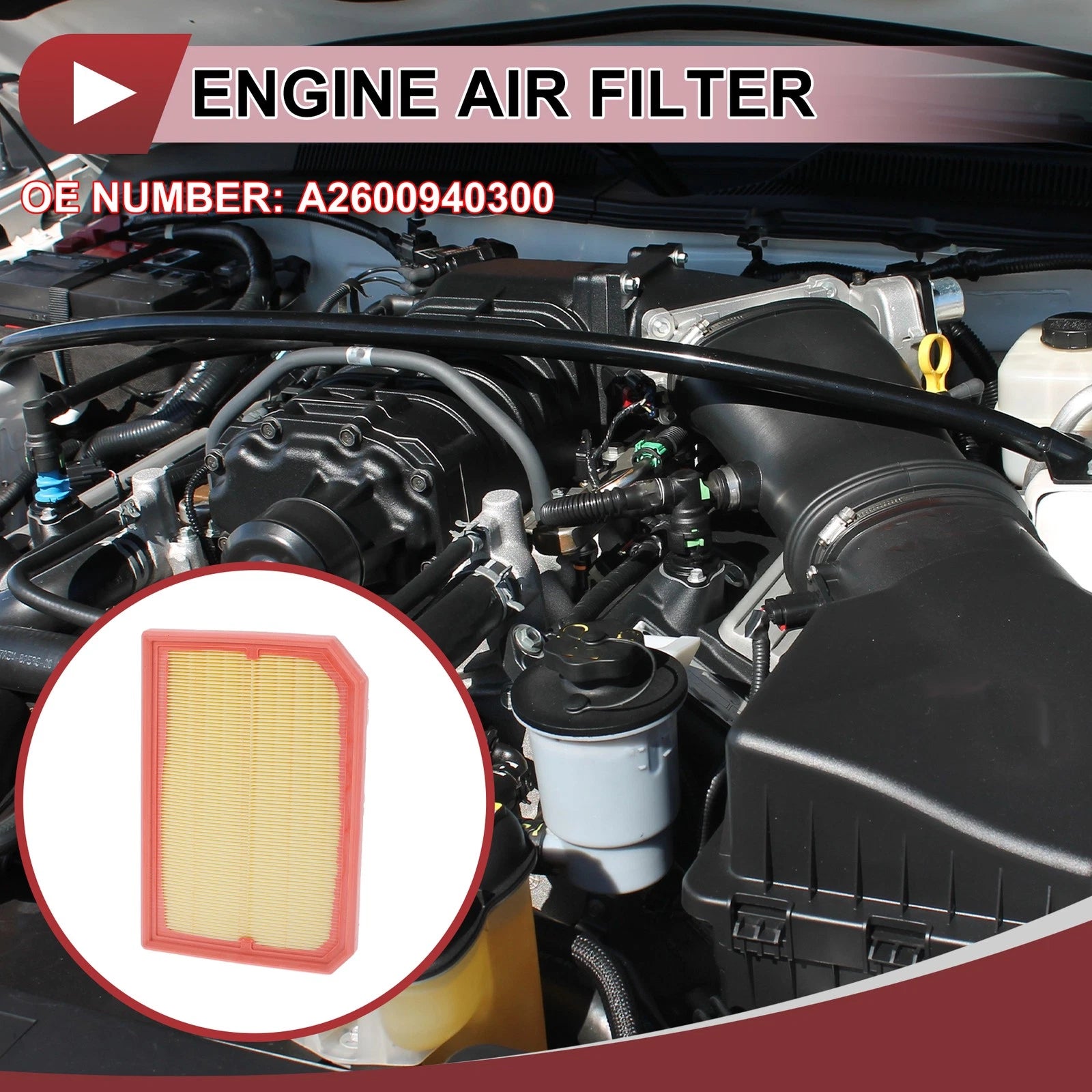 Engine Air Filter No.A2600940300 for Mercedes-Benz GLA250 (2021–2025)