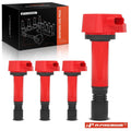 Set of 4 Red Ignition Coil Packs for Honda Civic (2006–2011)