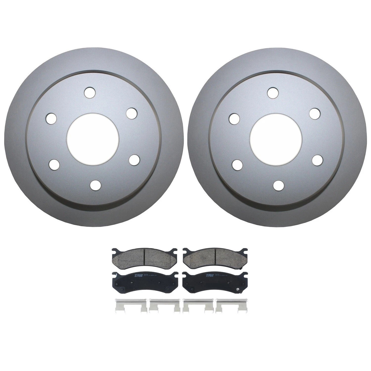 Rear Brake Kit 325mm Coated Disc Rotors & TRW Pro Ceramic Pads for Chevrolet GMC