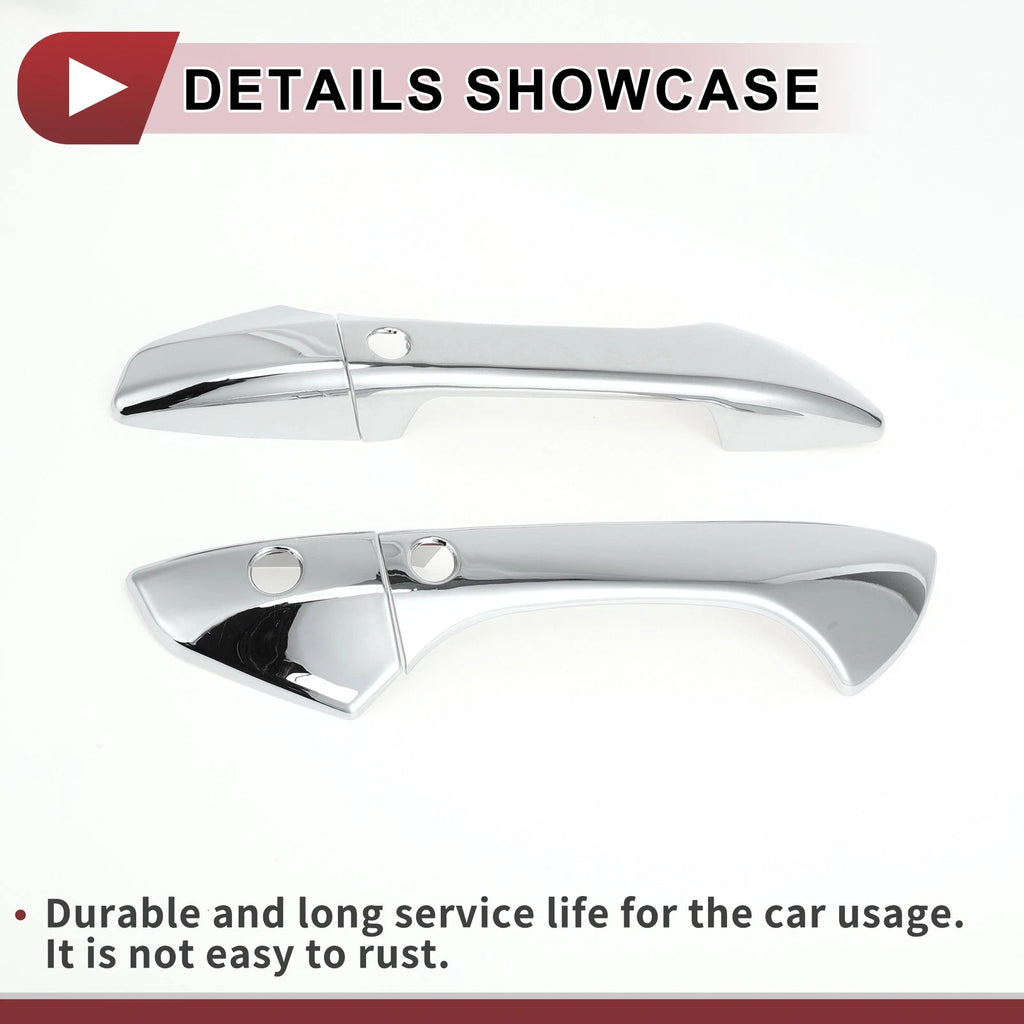 Set of 4 Car Door Handle Covers for Honda Accord (2008–2012) Silver ABS