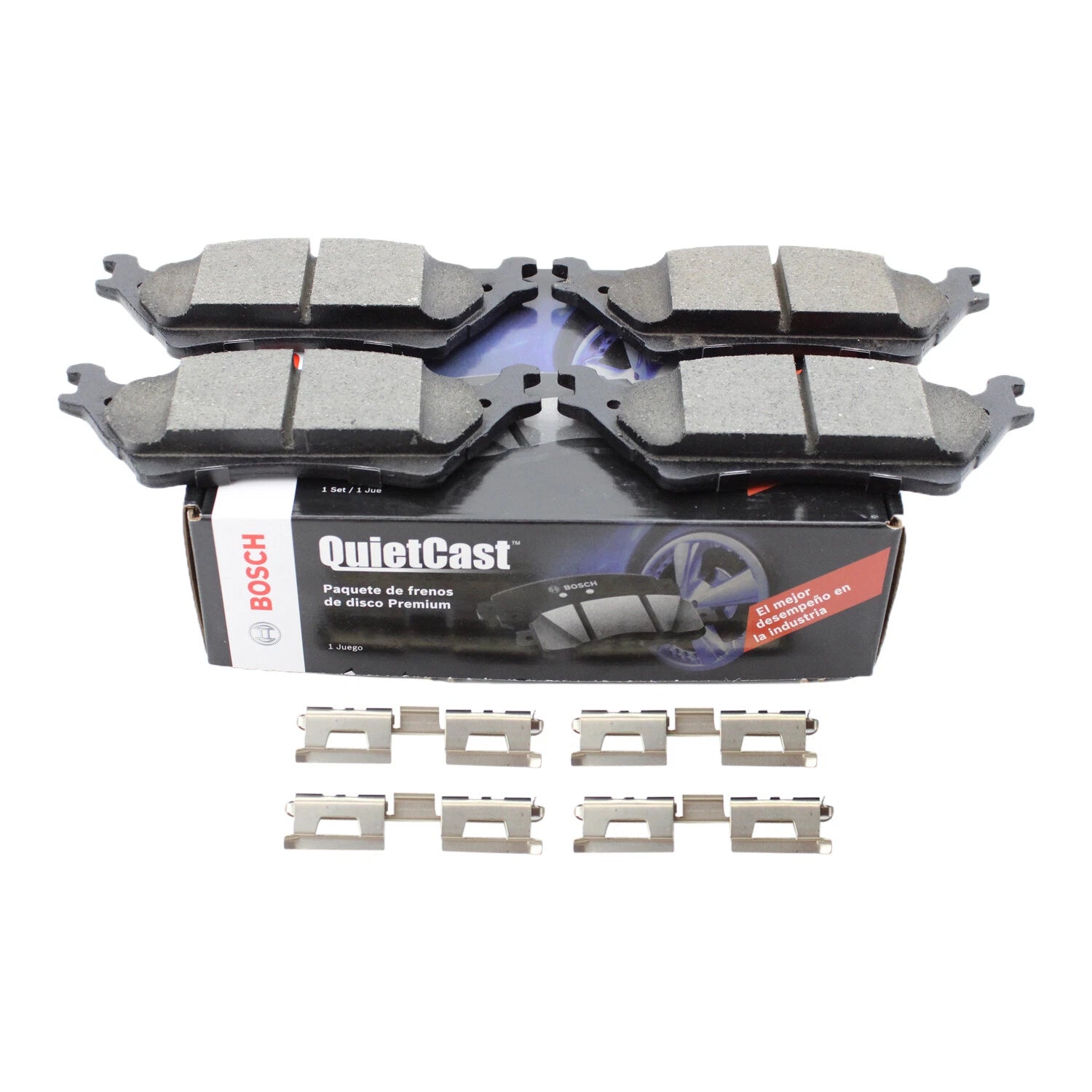 Set of 4 Bosch QuietCast Rear Disc Brake Pads BC1602 for Ford F-150 (2015–2023)
