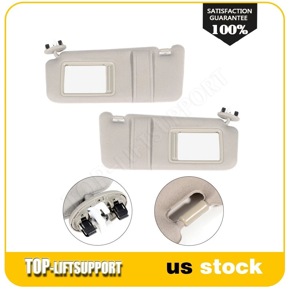 Plush Cloth Sun Visors Pair for Toyota Camry (2006–2011)