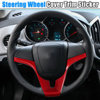 Red ABS Plastic Steering Wheel Cover Trim for Chevrolet Cruze (2010–2015)